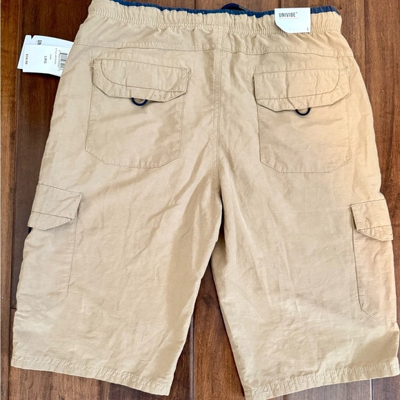 Univibe Mens Cargo Shorts Tan - Picture 2 of 7